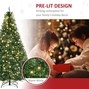 7ft Pre-Lit Douglas Fir Artificial Christmas Tree with 700 LED Lights and Realistic Tips