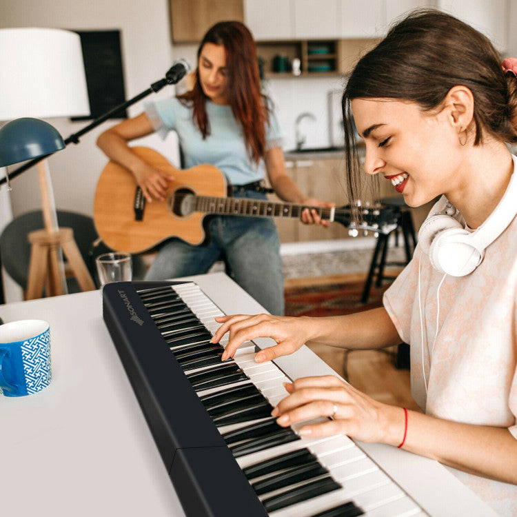 88-Key Foldable Digital Piano with MIDI, Bluetooth Connectivity & Portable Design