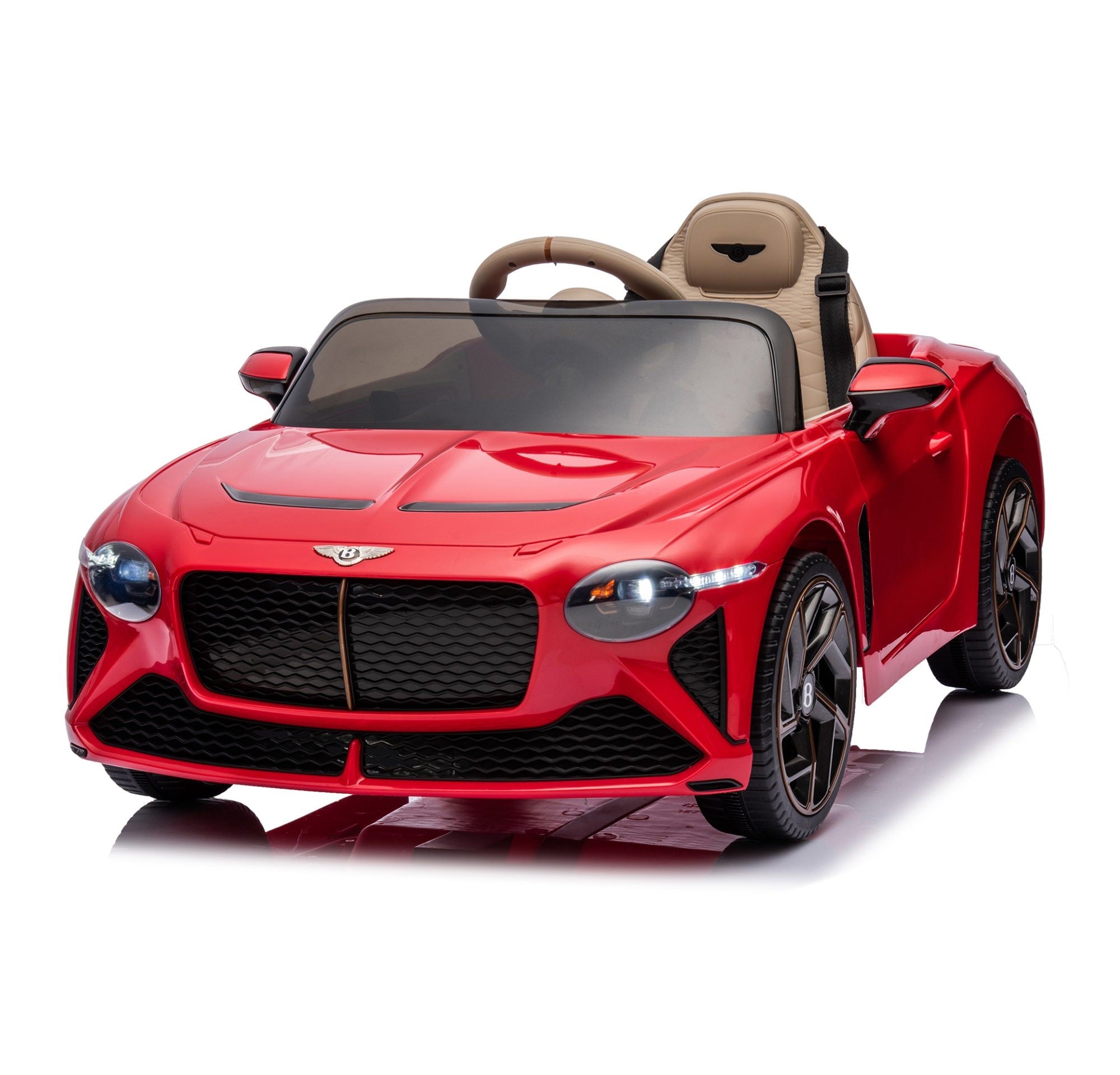 Tobbi 12V Licensed Bentley Bacalar Kids Electric Ride-on Car, Battery Powered Sports Car Toy with Remote Control, Red