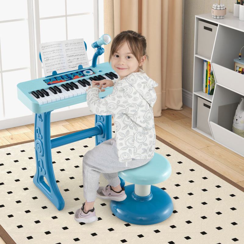 Kids Piano Keyboard 37-Key Kids Toy Keyboard Piano with Microphone for 3+ Kids