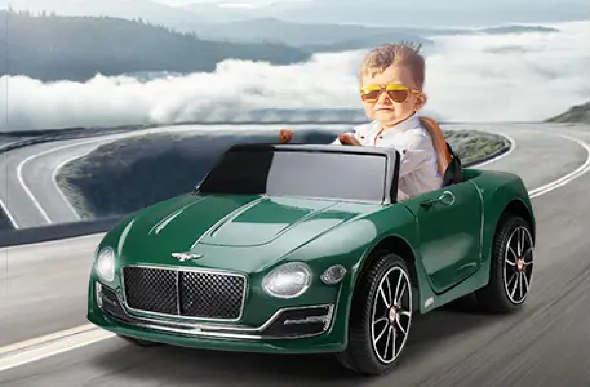 Tobbi 12V Licensed Bentley Bacalar Kids Electric Ride-on Car, Battery Powered Sports Car Toy with Remote Control, Dark Green