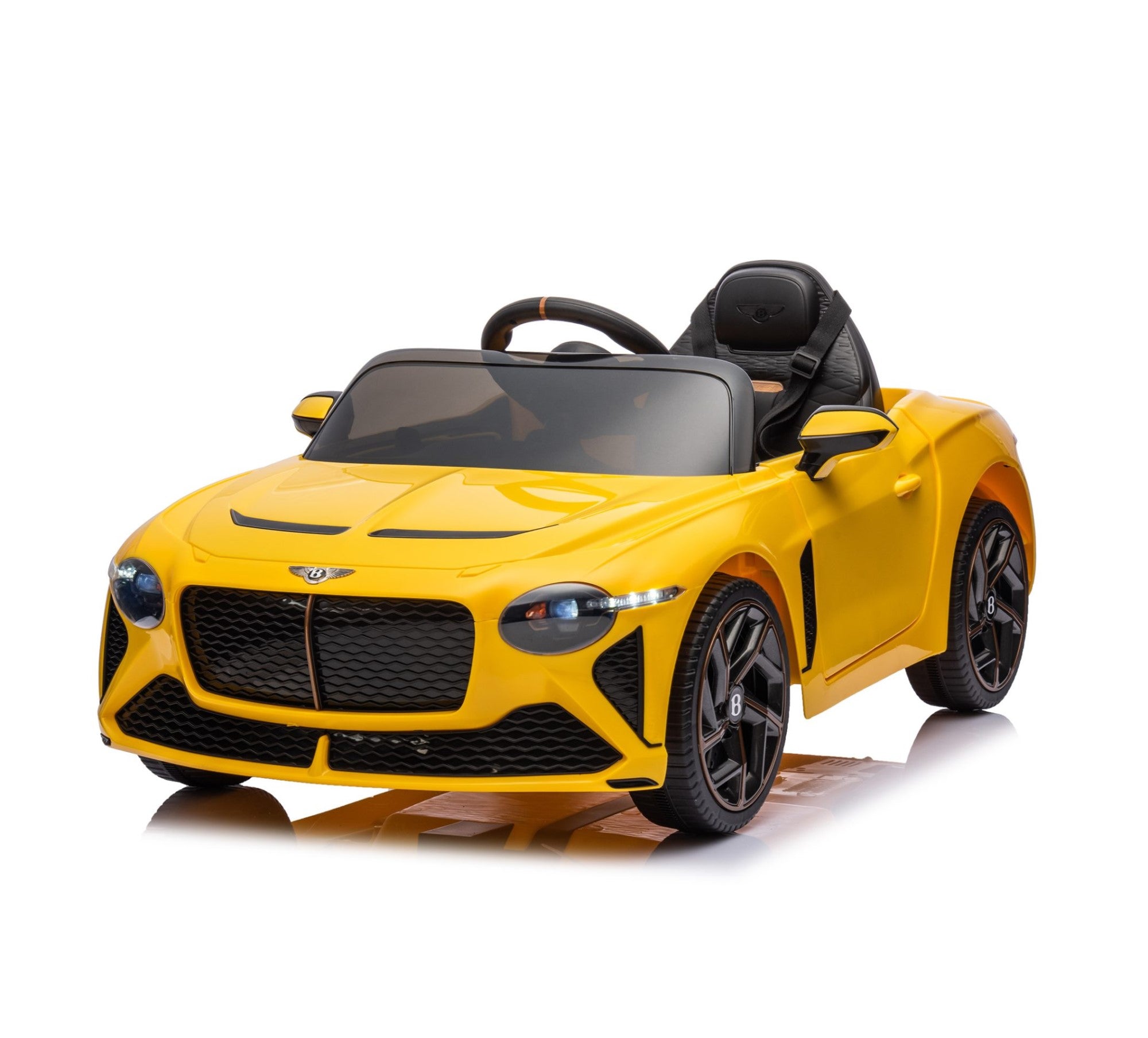 Tobbi 12V Licensed Bentley Bacalar Kids Electric Ride-on Car, Battery Powered Sports Car Toy with Remote Control, Yellow