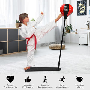 Adjustable Kids Punching Bag Set with Boxing Gloves - Durable Stand for Active Playtime