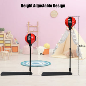 Adjustable Kids Punching Bag Set with Boxing Gloves - Durable Stand for Active Playtime