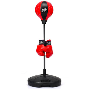 Adjustable Kids Punching Bag Toy Set with Boxing Gloves for Active Playtime - Toy Sports for Preschoolers