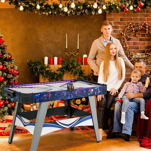 Air Hockey Game Table with 2 Pushers & Pucks – Fun Indoor Air-Powered Game