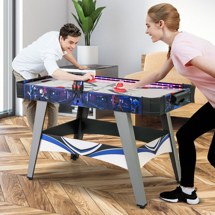 Air Hockey Game Table with 2 Pushers & Pucks – Fun Indoor Air-Powered Game
