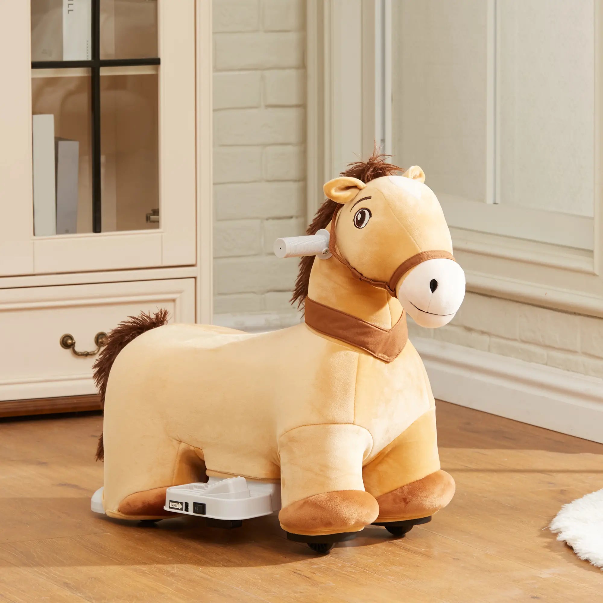 Durable and safe electric ride-on horse toy designed for toddlers