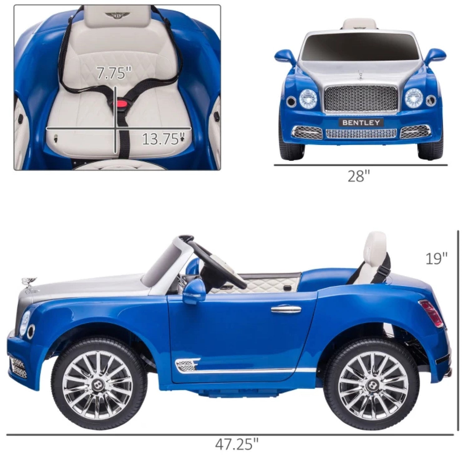 Bentley Mulsanne 12V Ride on Car, Battery Powered Car with Remote Control