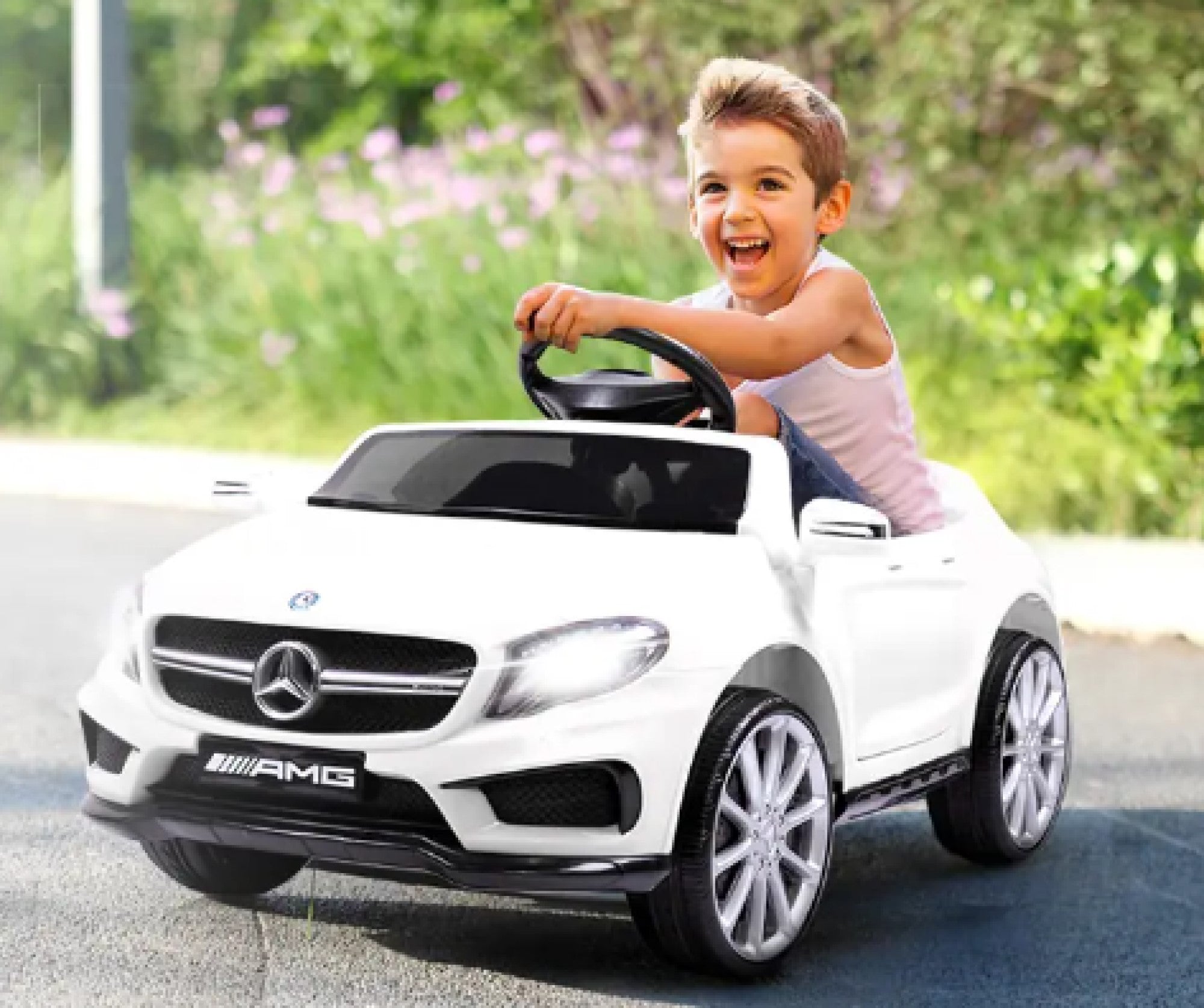 Tobbi Licensed Mercedes Benz AMG Electric Kids Ride On Car, Battery Powered Ride On Toy for Kids with Remote Control -  Toy Car Mercedes Benz , Toys Ride –on, White