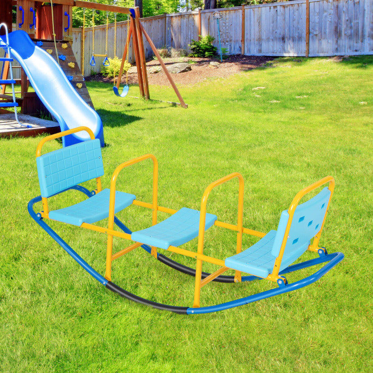 Outdoor Kids Seesaw Swivel Teeter Totter for Ages 3-8 | Fun Playground Equipment