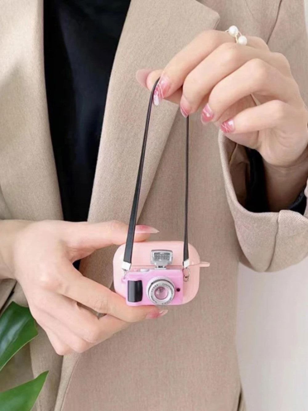 Camera Design Case Compatible With Wireless Earphone