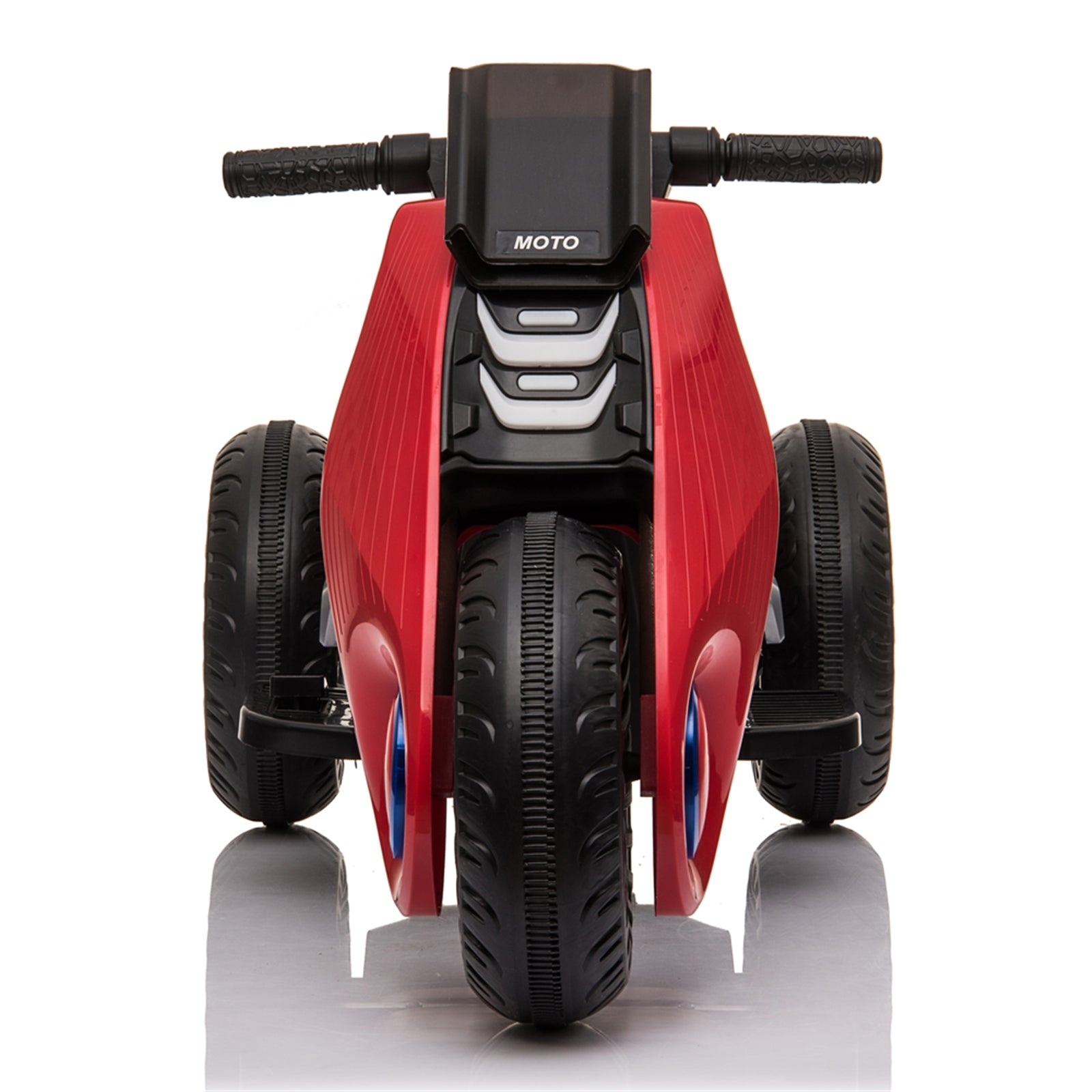 Children's Battery Powered 6V Electric Motorcycle 3 Wheels Double Drive, USB, Playback Music Functions, Red