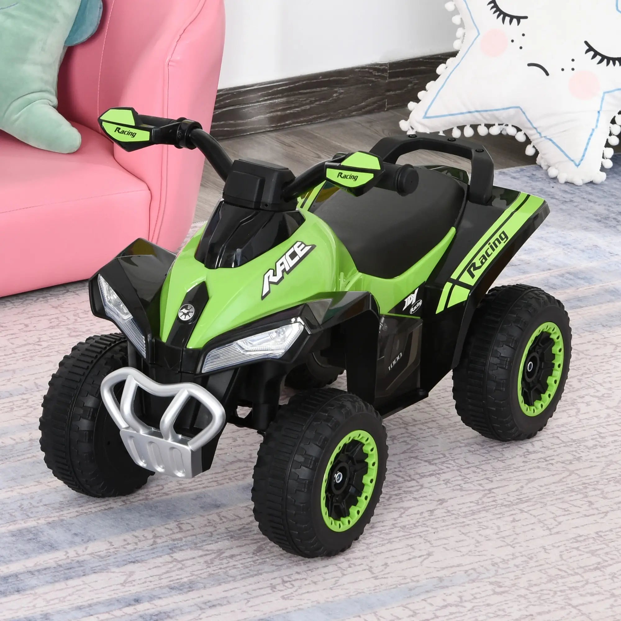 Kids ride on racer designed for toddlers learning mobility
