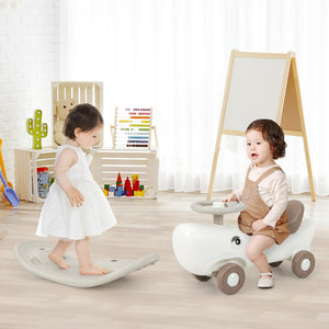 Convertible Rocking Horse and Sliding Car with Detachable Balance Board for Kids