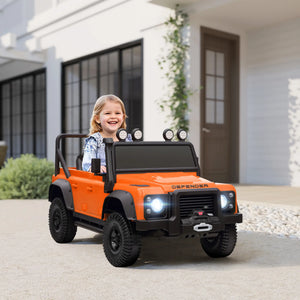 Battery-powered ride-on toy SUV with dual doors