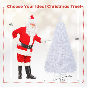 Elegant White Christmas Tree with Durable Metal Legs for Holiday Decor