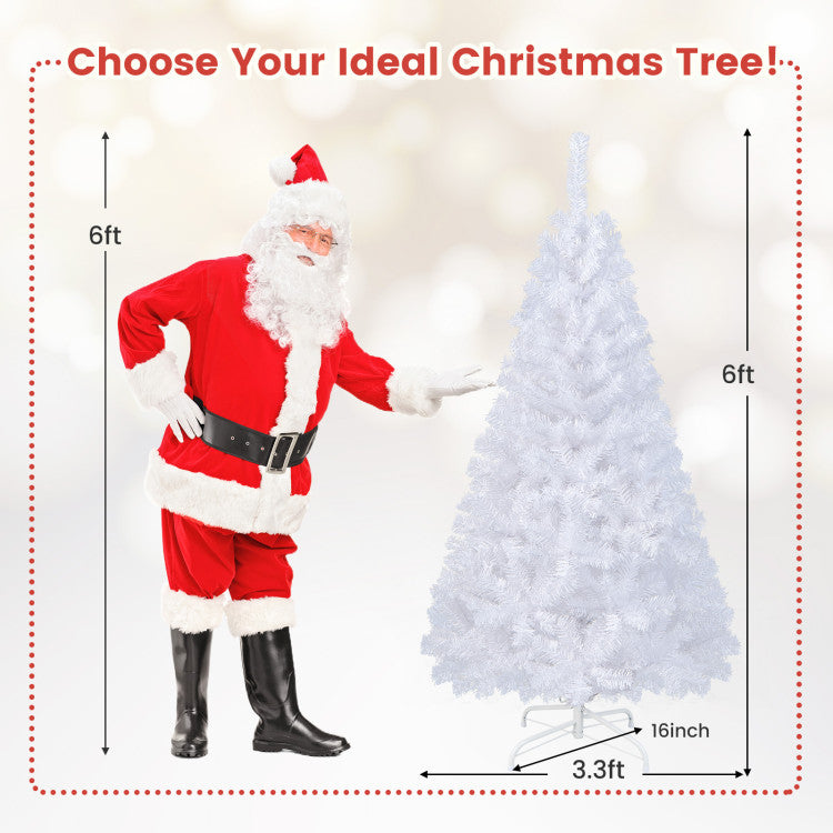 Elegant White Christmas Tree with Durable Metal Legs for Holiday Decor