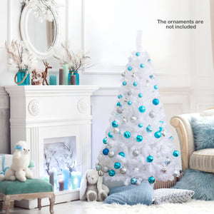 Elegant White Christmas Tree with Durable Metal Legs for Holiday Decor