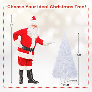 Elegant White Christmas Tree with Durable Metal Legs for Holiday Decor