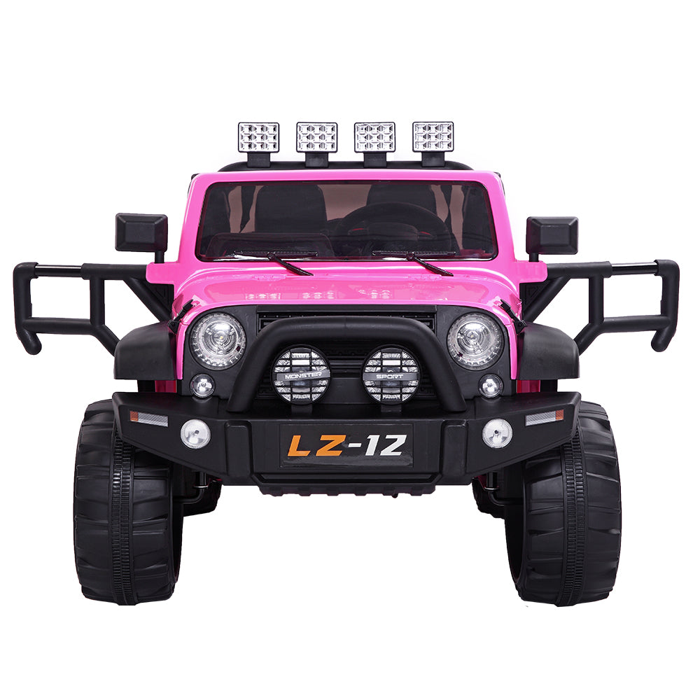 Electric Princess Jeep 12V Kids Ride-on Toy Car Rechargeable Battery Powered, 4 mph Speed and 2.4G Remote Control