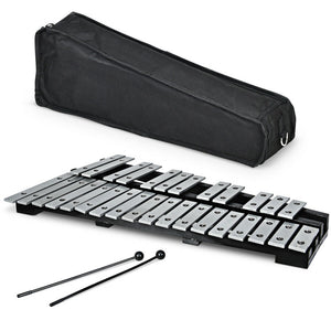 Foldable 30-Note Aluminum Glockenspiel Xylophone with Carry Bag - Portable and Durable