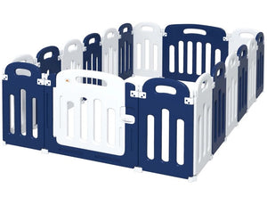 Foldable Baby Playpen with 18 Panels, 85"x57" Safety Play Yard for Babies & Toddlers Indoor/Outdoor