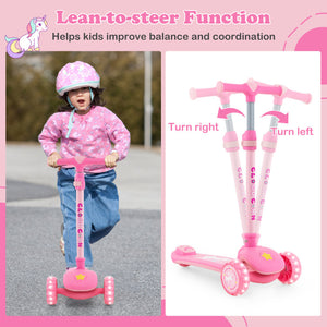 kick scooter 3 wheel pink