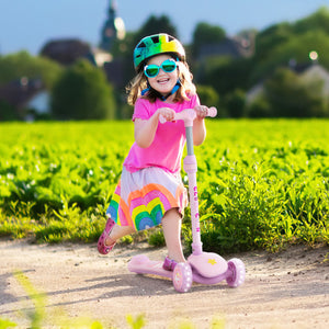 kick scooter 3 wheel pink