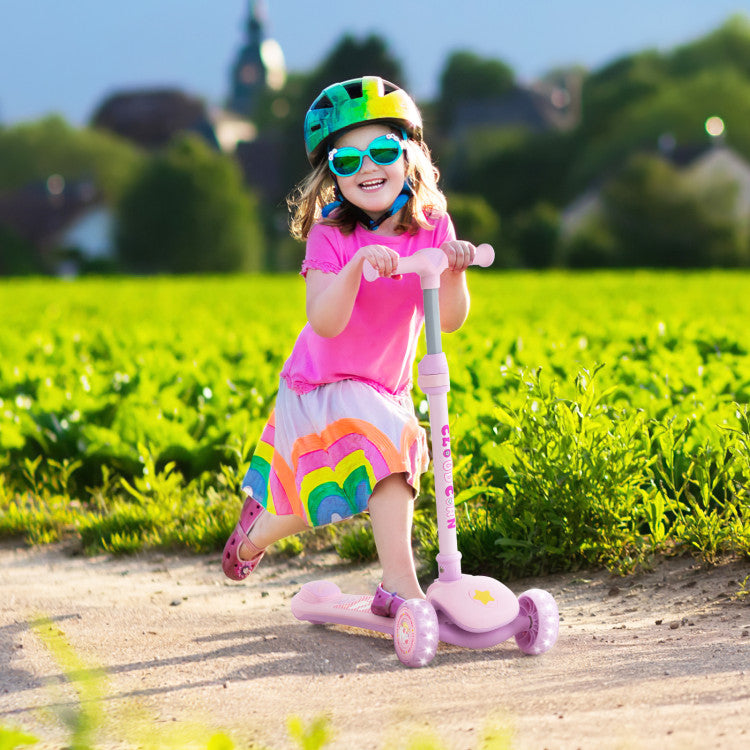 kick scooter 3 wheel pink