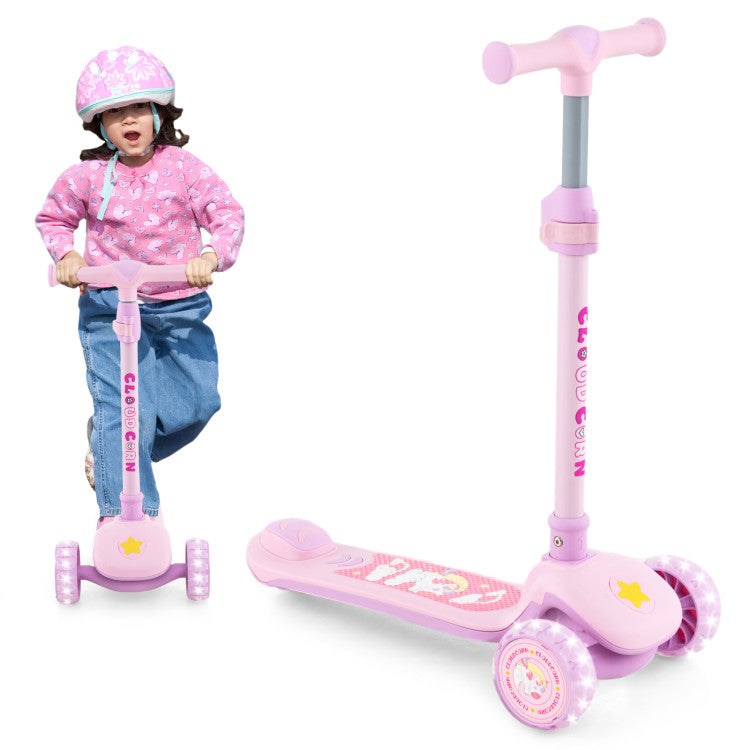kick scooter 3 wheel pink