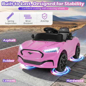 Pink toy car with features highlighted on a road background