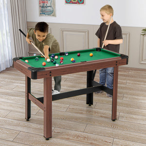 48-Inch Wooden Pool Table with Full Set of Balls – Ideal for Kids and Adults