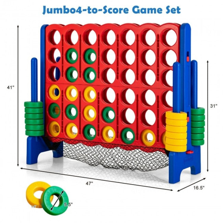 Giant 4-to-Score Game Set with Net Storage – Outdoor Lawn Fun for All Ages