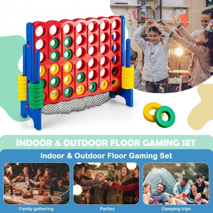 Giant 4-to-Score Game Set with Net Storage – Outdoor Lawn Fun for All Ages