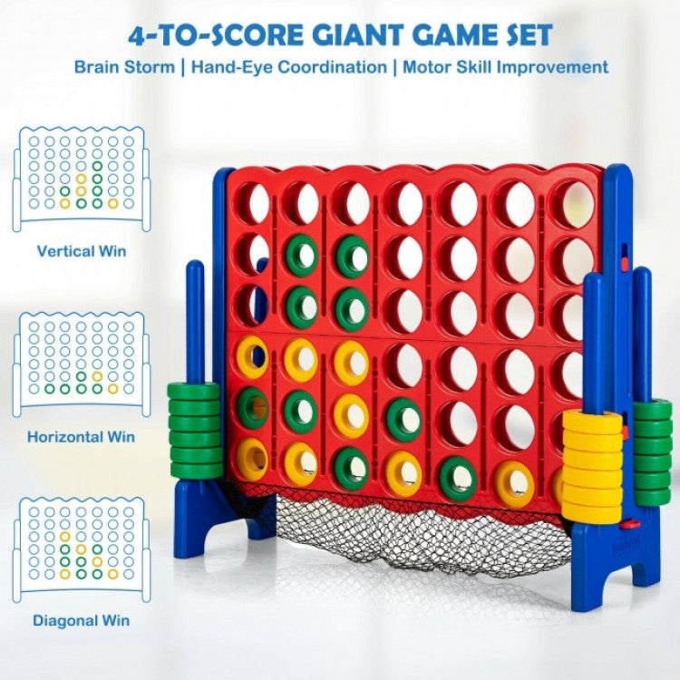 Giant 4-to-Score Game Set with Net Storage – Outdoor Lawn Fun for All Ages