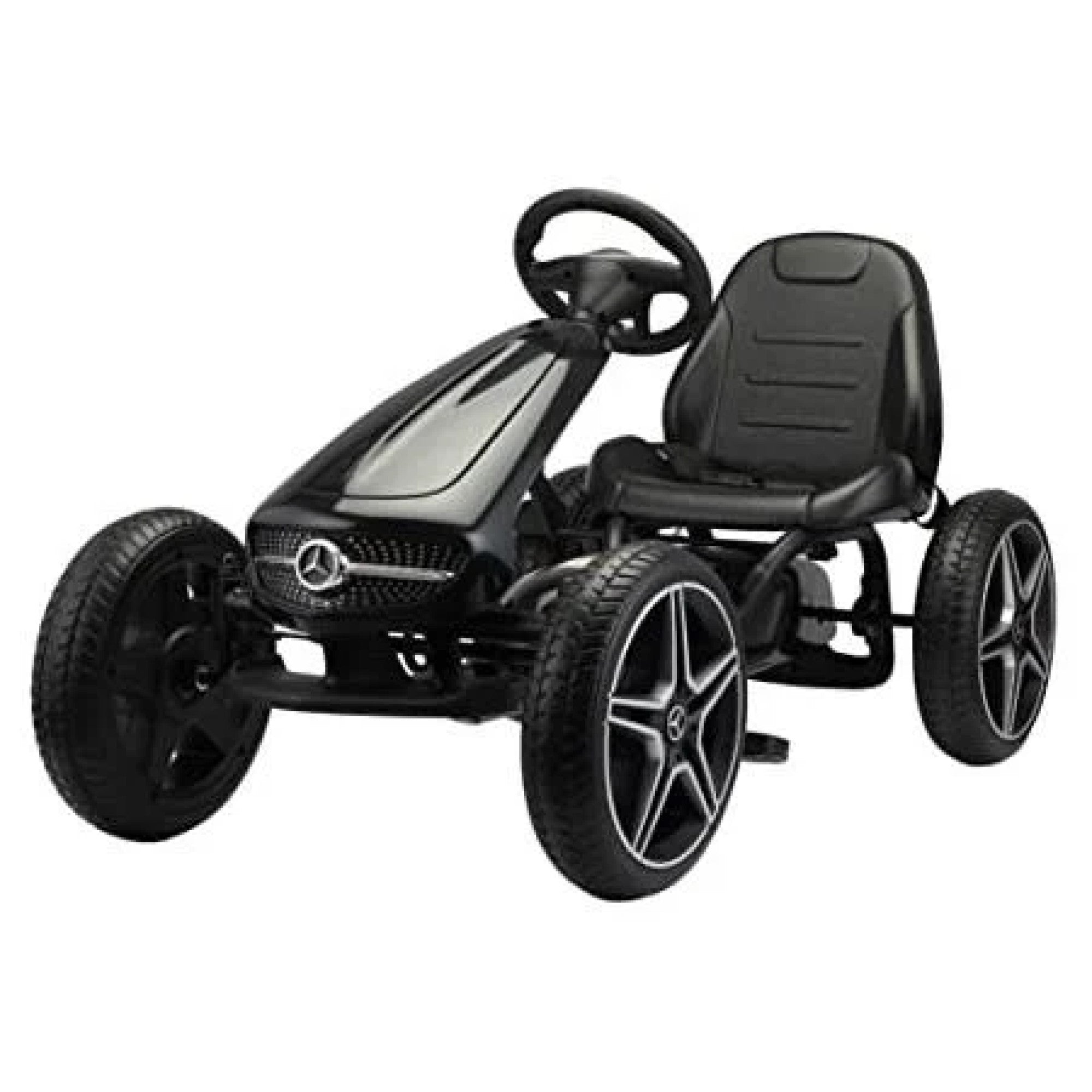 Tobbi Mercedes-Benz Kids Pedal Go Kart, 4 Wheel Pedal Powered Ride On Toy - Mercedes Toy Go Kart, Children Toy Car