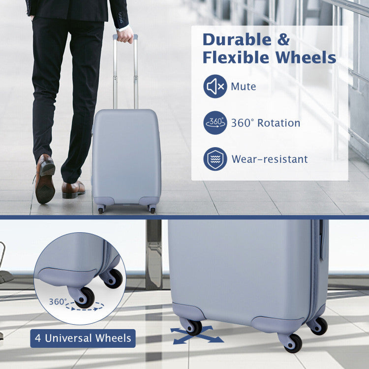 Durable Hardside Spinner Luggage with TSA Lock & Adjustable Handle for Travel