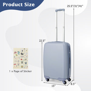 Durable Hardside Spinner Luggage with TSA Lock & Adjustable Handle for Travel
