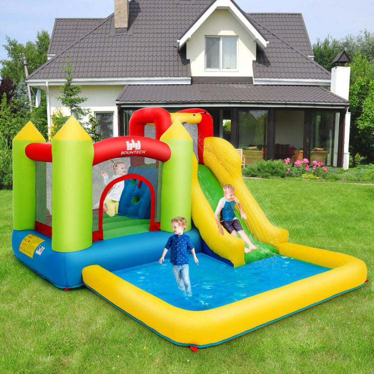 inflatable bounce house water slide