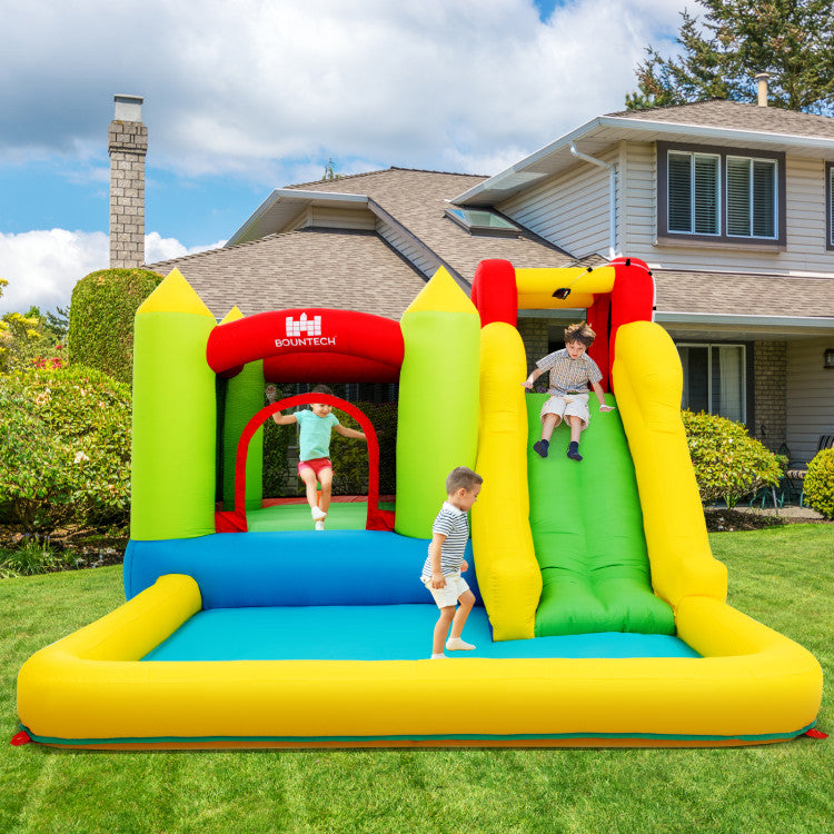 inflatable bounce house water slide