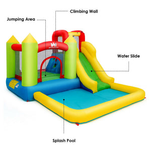 inflatable bounce house water slide