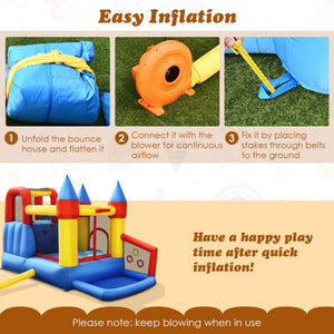 inflatable bounce house with slide