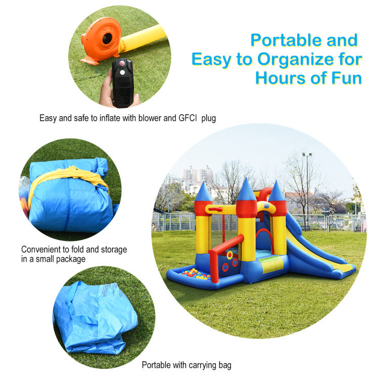 inflatable bounce house with slide