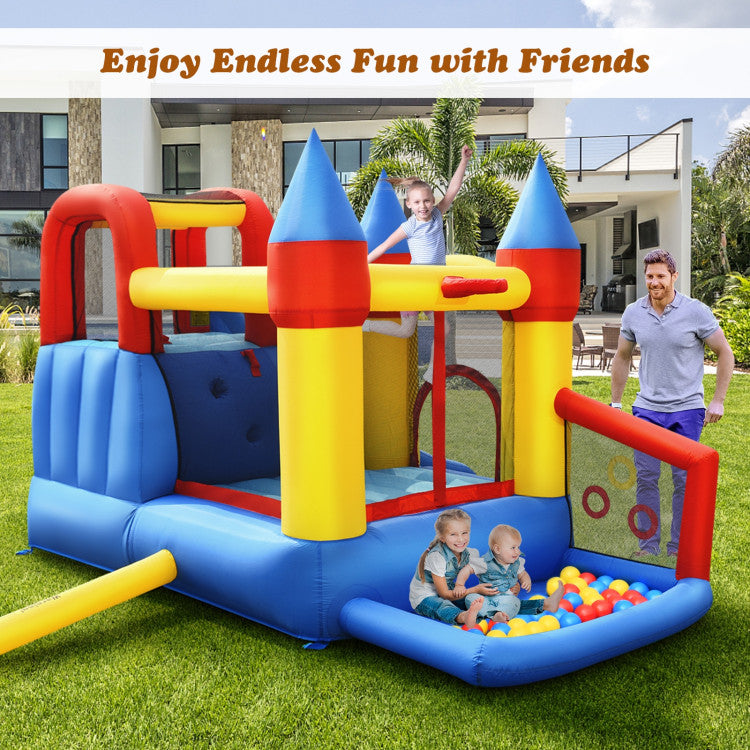 inflatable bounce house with slide