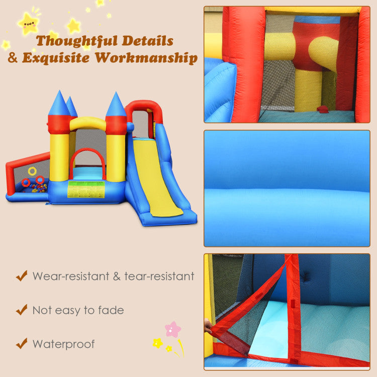 inflatable bounce house with slide