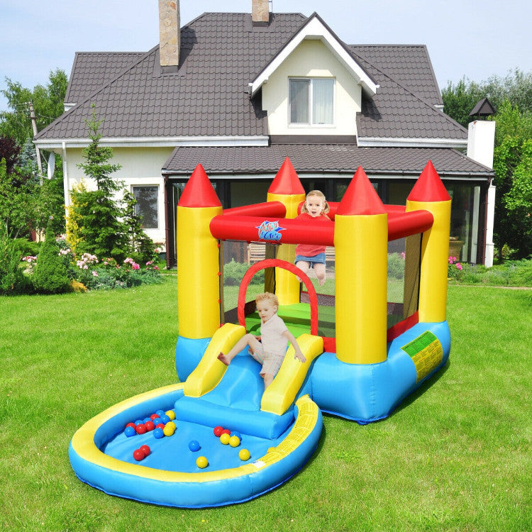 inflatable bounce house with slide