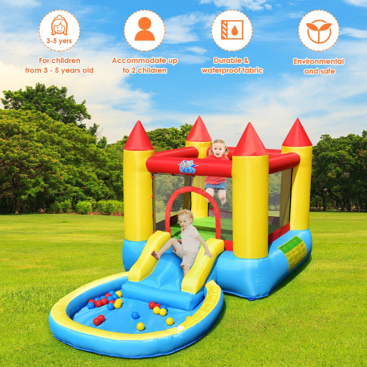 inflatable bounce house with slide