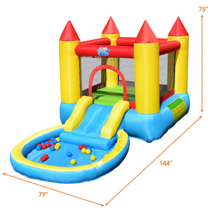 inflatable bounce house with slide