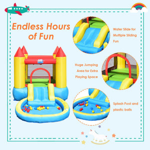 inflatable bounce house with slide